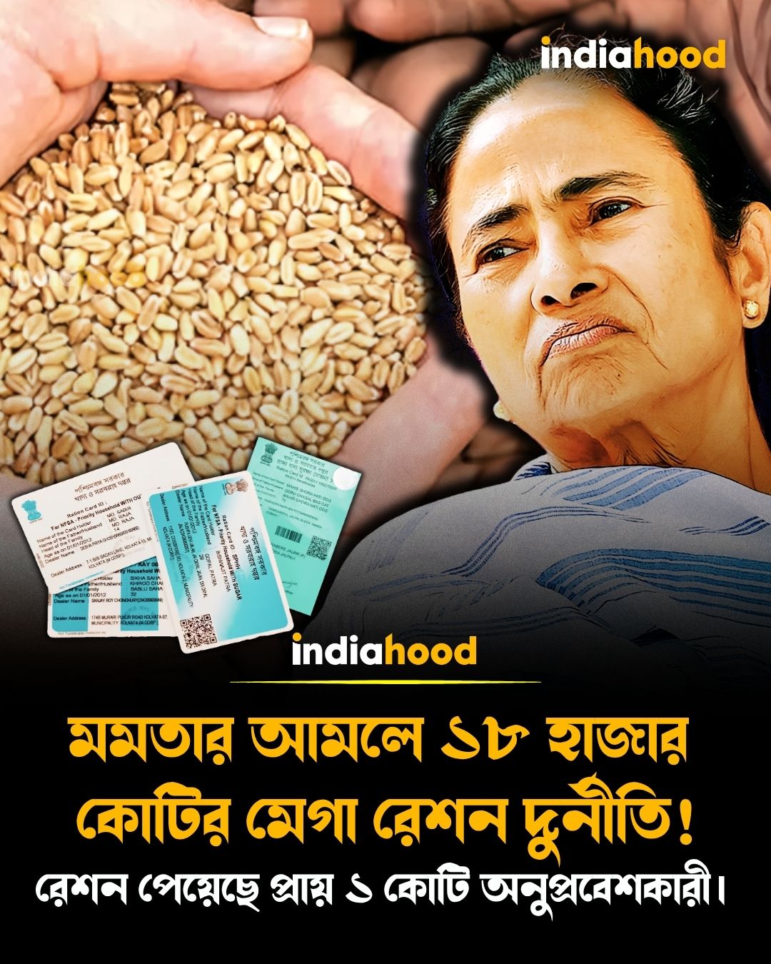 ১ কোটি অনুপ্রবেশকারীর পেটে বাংলার রেশন!